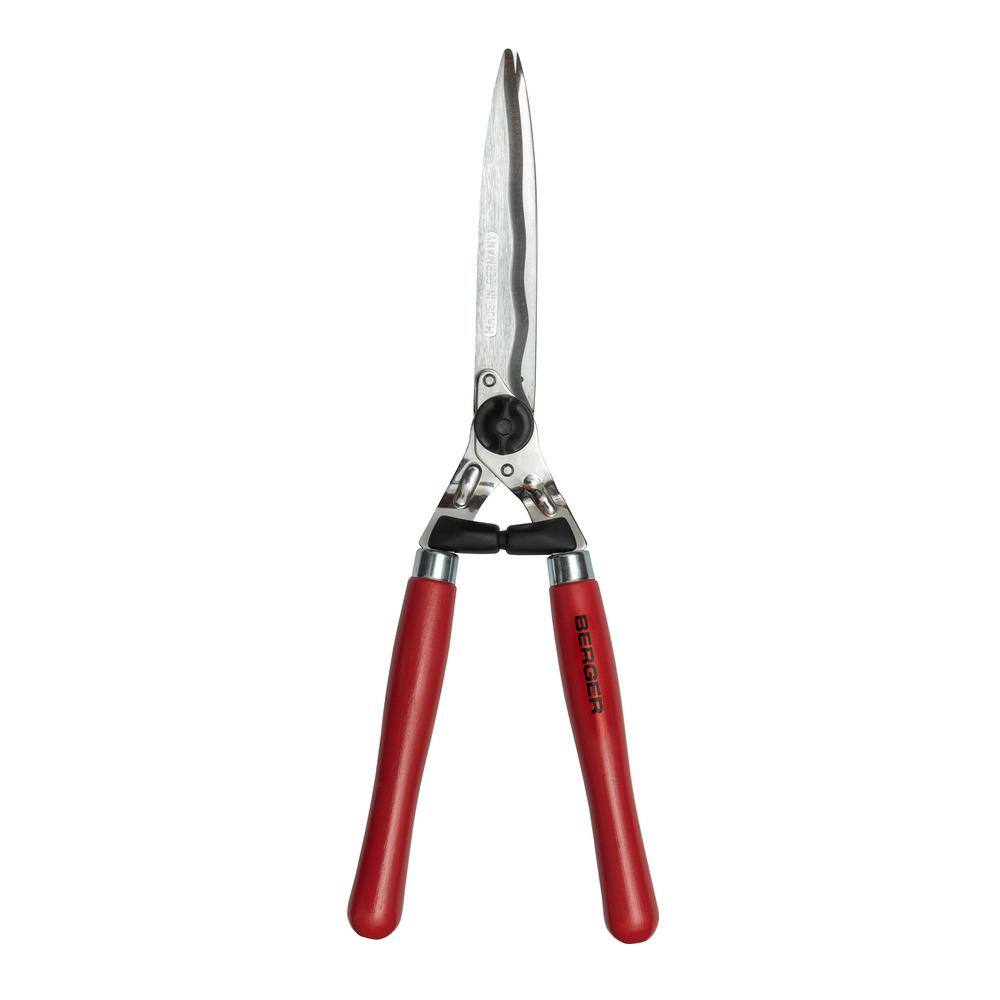 24 in. x 12 in. Hedge Wavy Blade Shear, Wood Handles - Hercitys