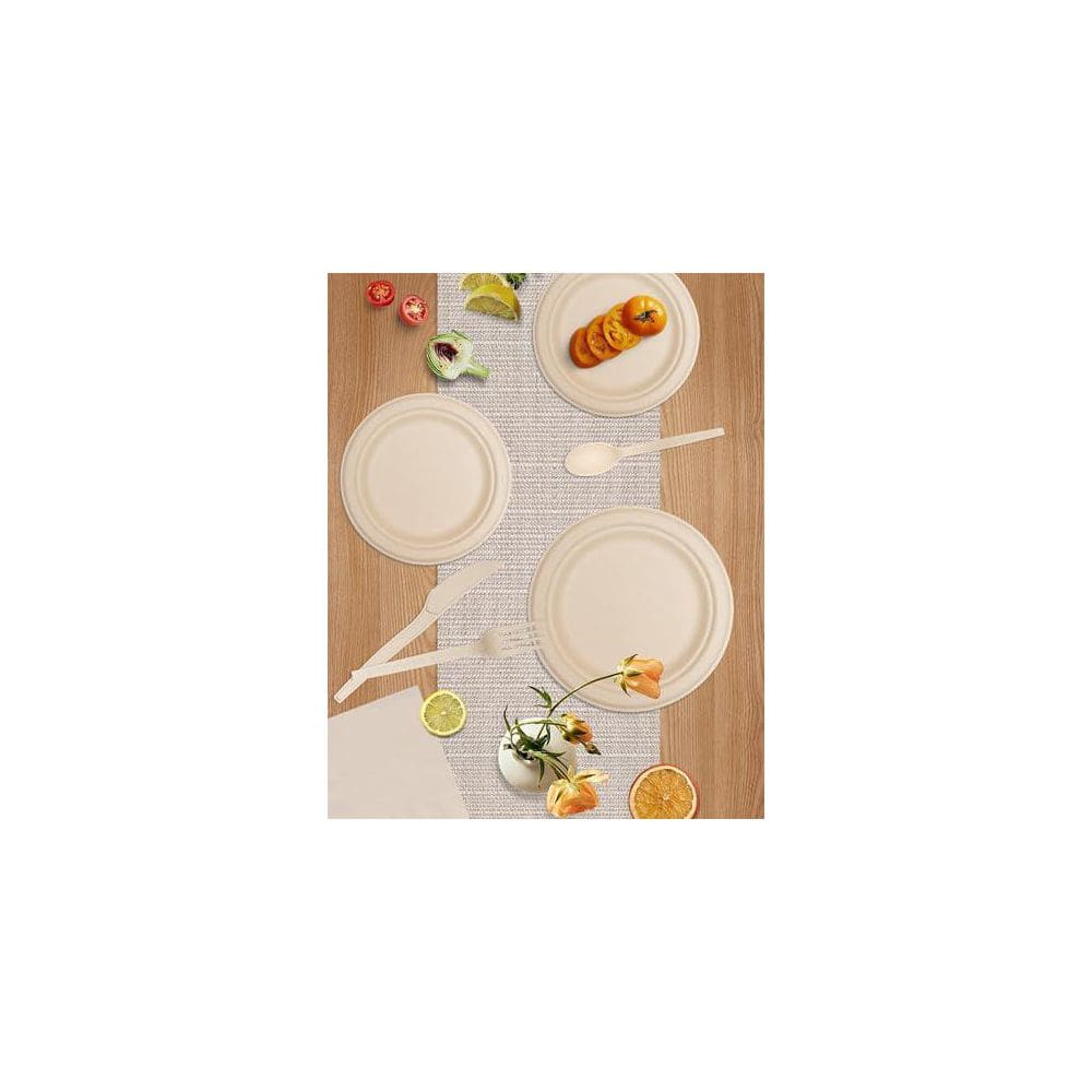 300-Piece Eco-Friendly Disposable Tableware Set with Plates and Cutlery - Hercitys