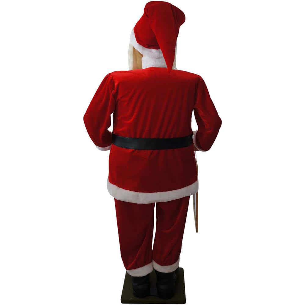 58 in. Musical Christmas Santa Claus Holding a Chalkboard - Hercitys