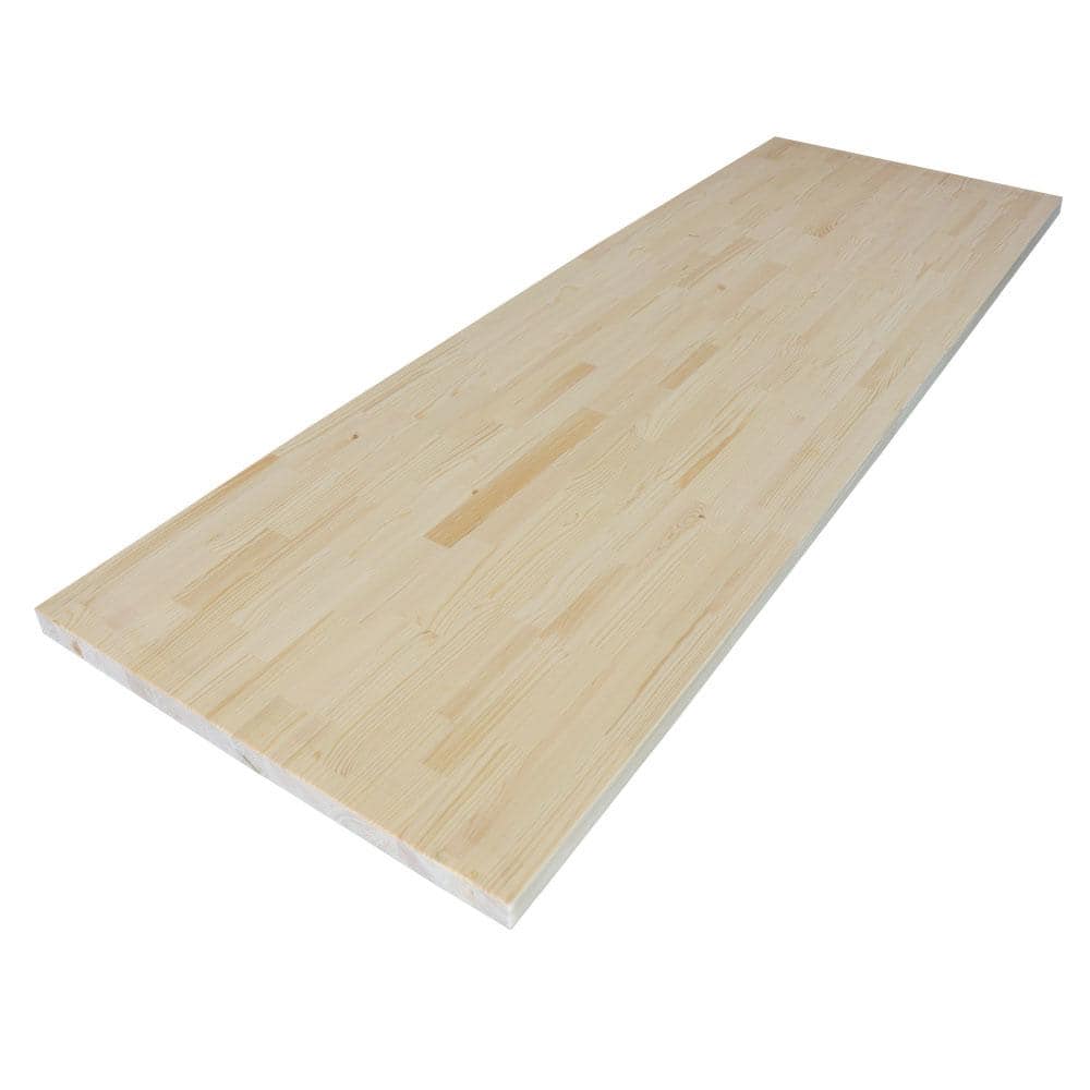 5 ft. L x 30 in. D Unfinished Nordic Pine Butcher Block Desktop Countertop With Eased Edge - Hercitys
