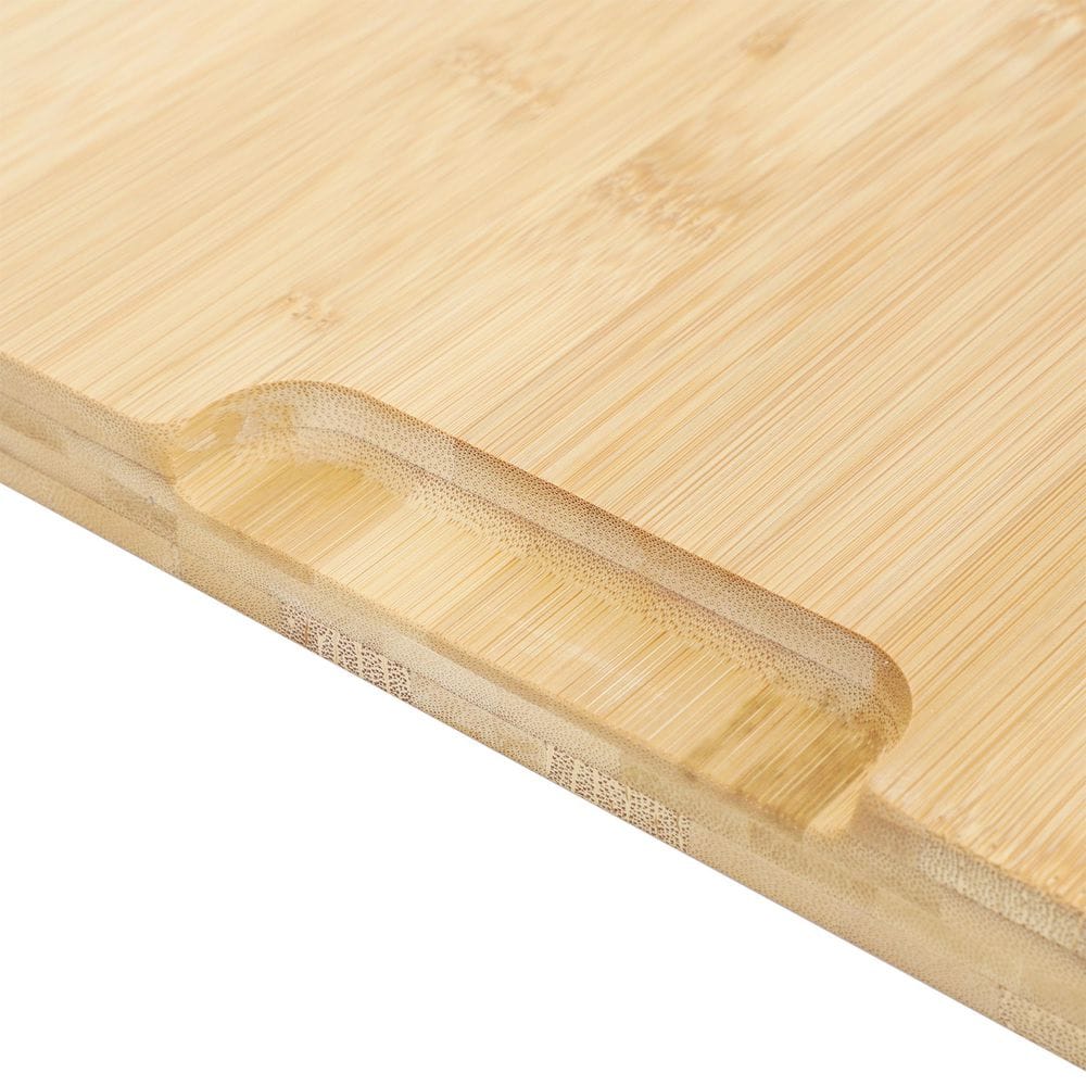 24 in. x 18 in. Light Brown Bamboo Large Cutting, Prep and Serving Board - Hercitys
