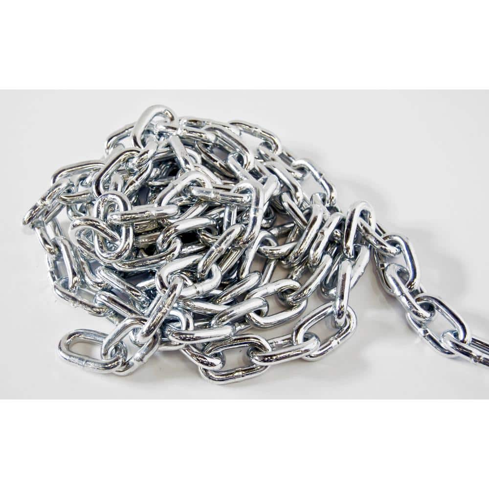 5/16 in. x 20 ft. Grade 30 Proof Coil Chain Zinc Plated Heavy-Duty Carry Bag - Hercitys