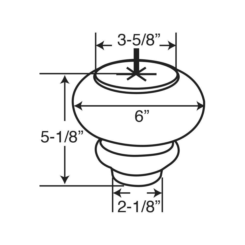5-1/8 in. x 6 in. Stained Cherry Solid Hardwood Round Sofa Leg 1-Pack - Hercitys