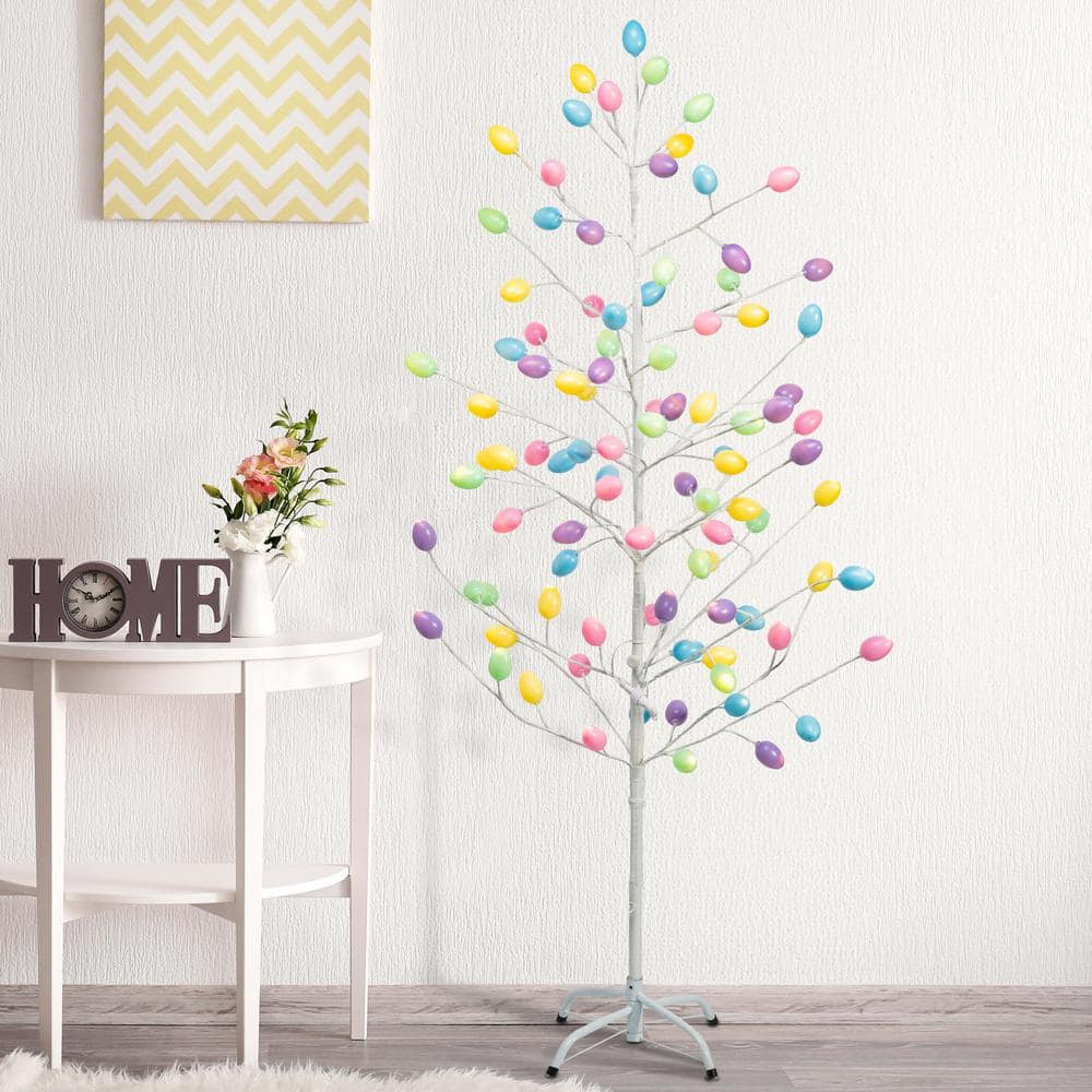 5 ft. Multi-Colored LED Lit Easter Egg Tree - Hercitys