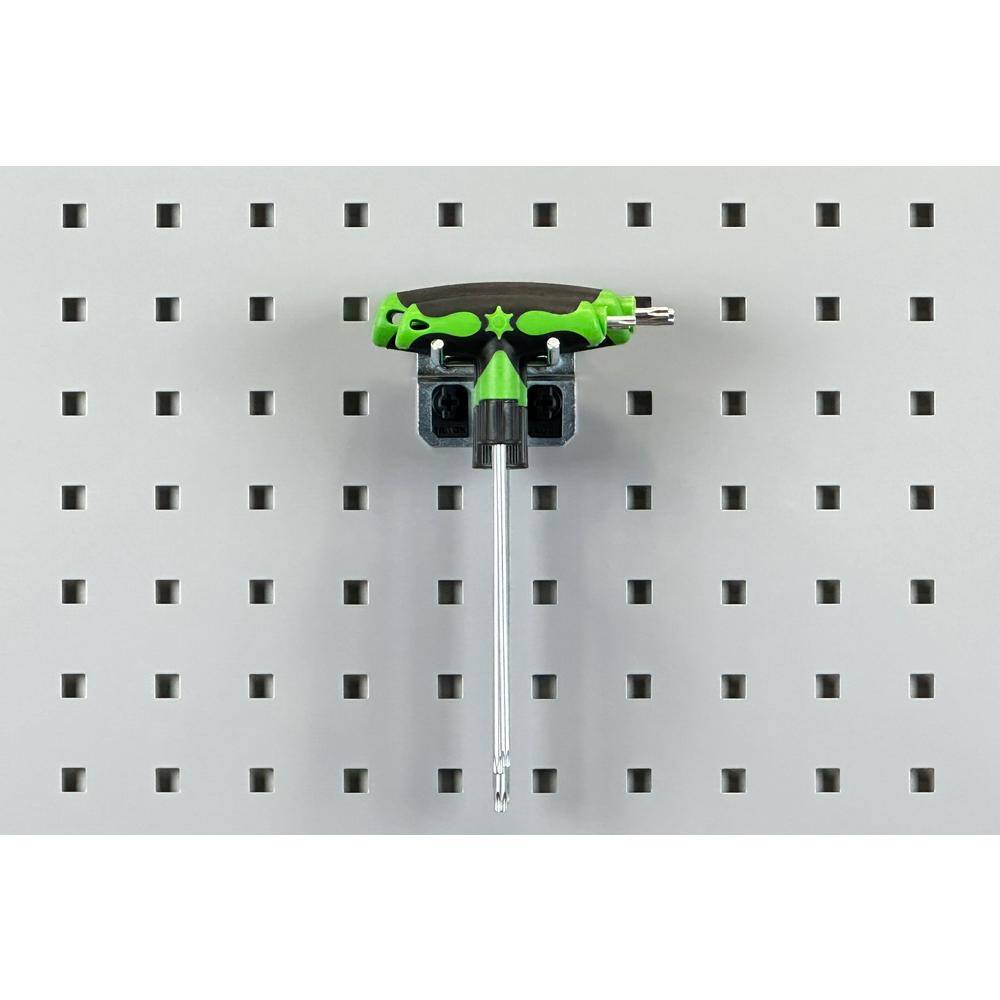 3 in. Double Rod 30 Degree Bend 3/16 in. Dia Zinc Plated Steel Pegboard Hook (5-Pack) - Hercitys