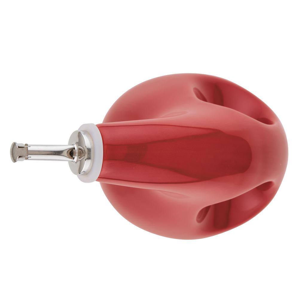24 oz. Cranberry Red Ceramic EVOO Oil and Vinegar Dispensing Bottle - Hercitys