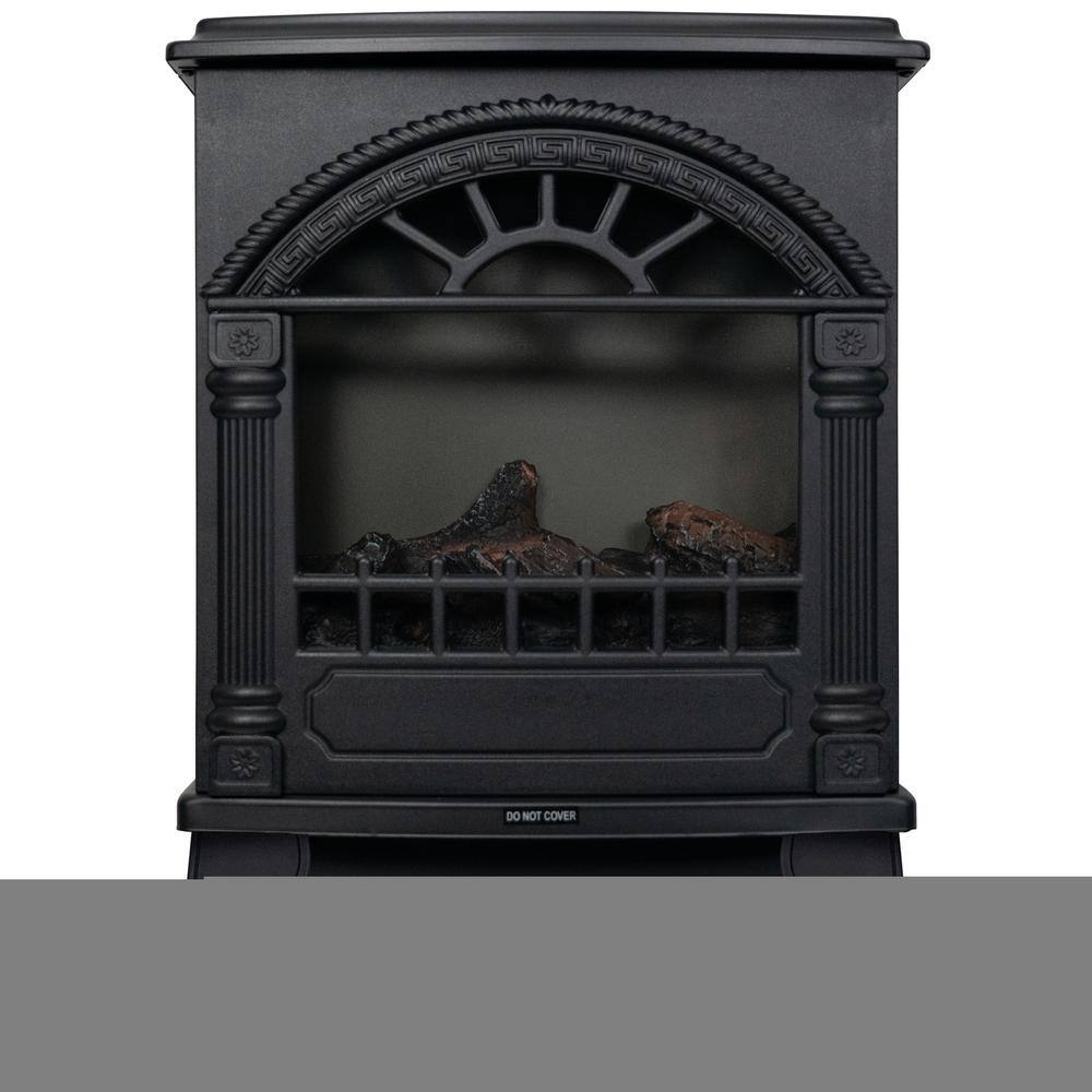 16 in. Freestanding Electric Fireplace in Black - Hercitys