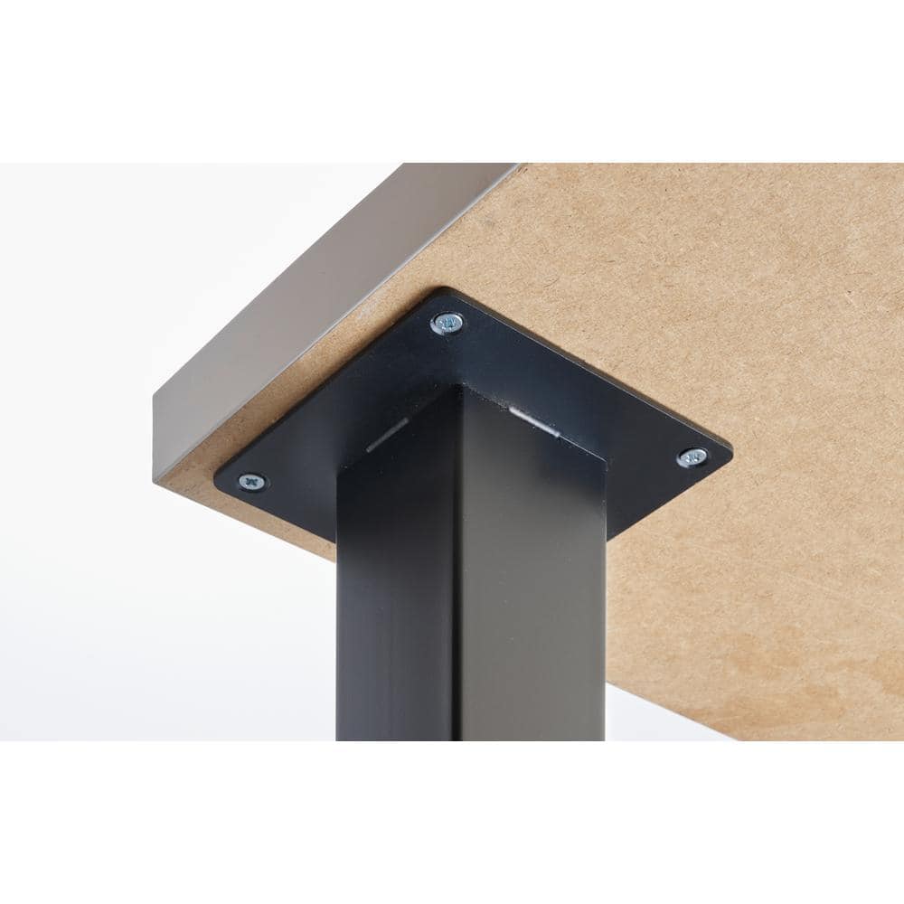 27.5 in. Black Square Adjustable Metal Table Legs, Desk Legs, Furniture Legs (Set of 4) - Hercitys