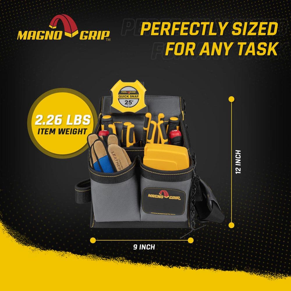 20-Pocket Electricians Pouch with Padded Shoulder Strap - Hercitys