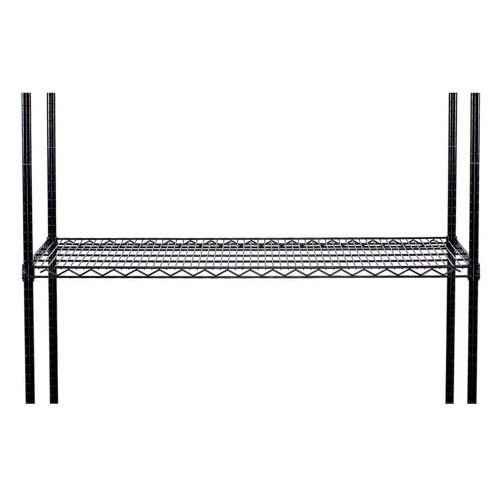 48 in. W x 24 in. D Individual NSF Black 1-Tier Steel Wire Shelf - Hercitys
