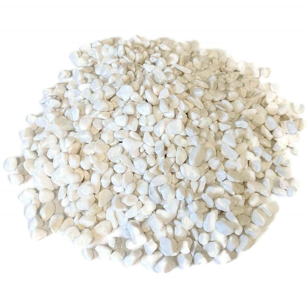 0.125 cu. ft. White Small Gravel 2 lbs. 1/5 in. Size Landscape Rocks - Hercitys