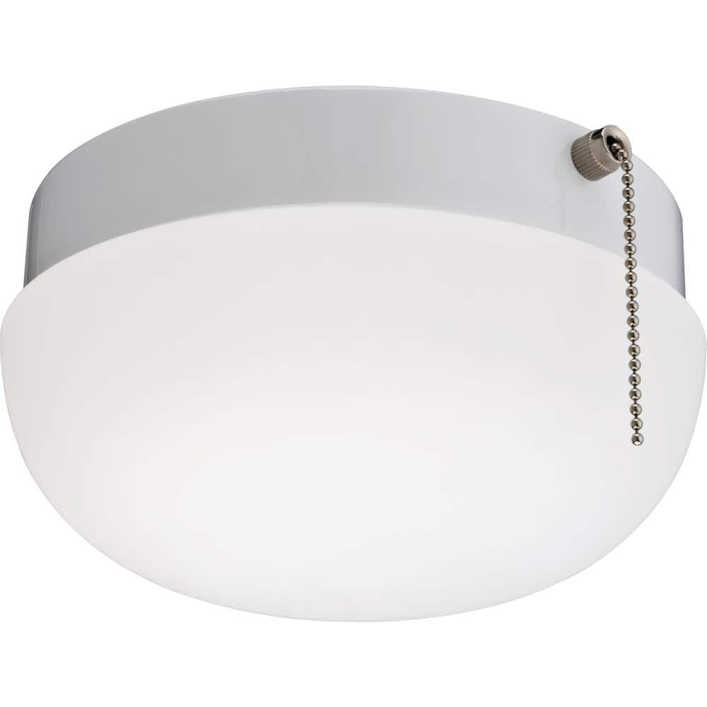 1-Light White Round Closet Flush Mount - Hercitys