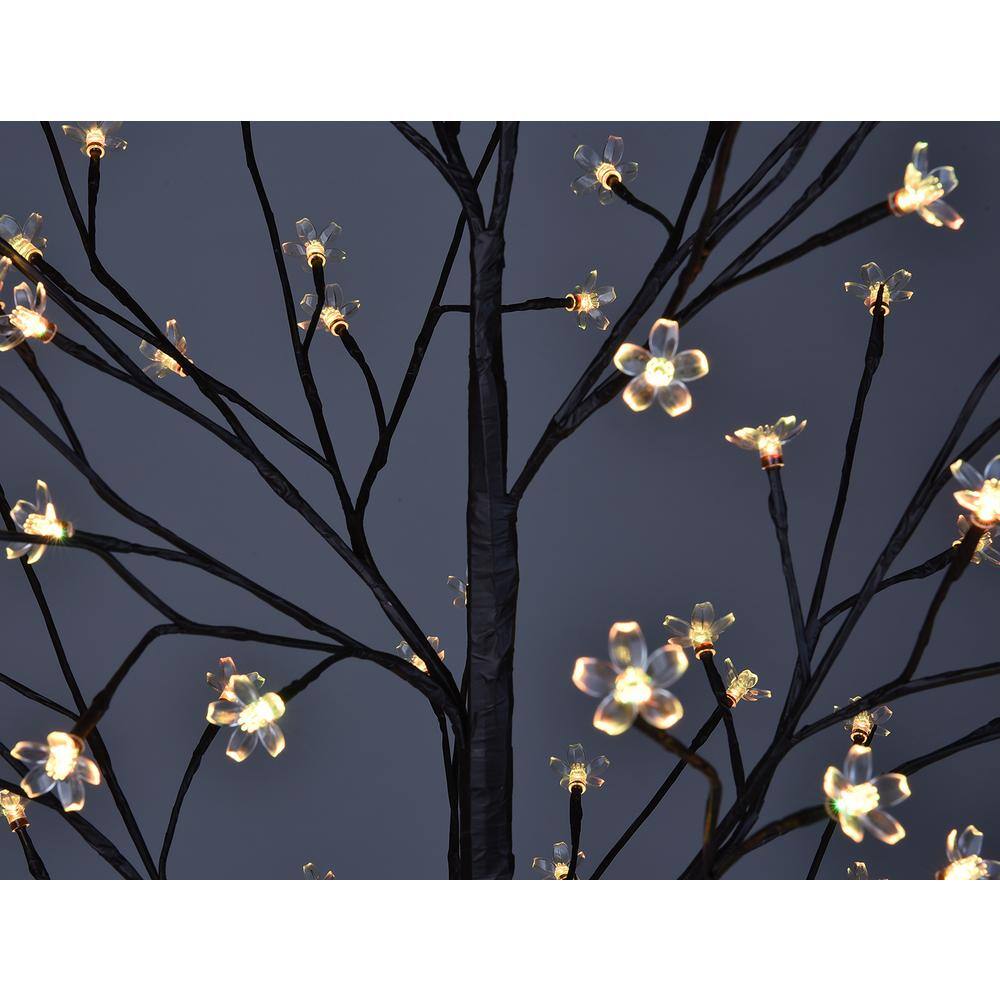 5 ft. Pre-Lit LED Cherry Blossom Tree Artificial Christmas Tree with Multi-Colored Lights RGB Version - Hercitys