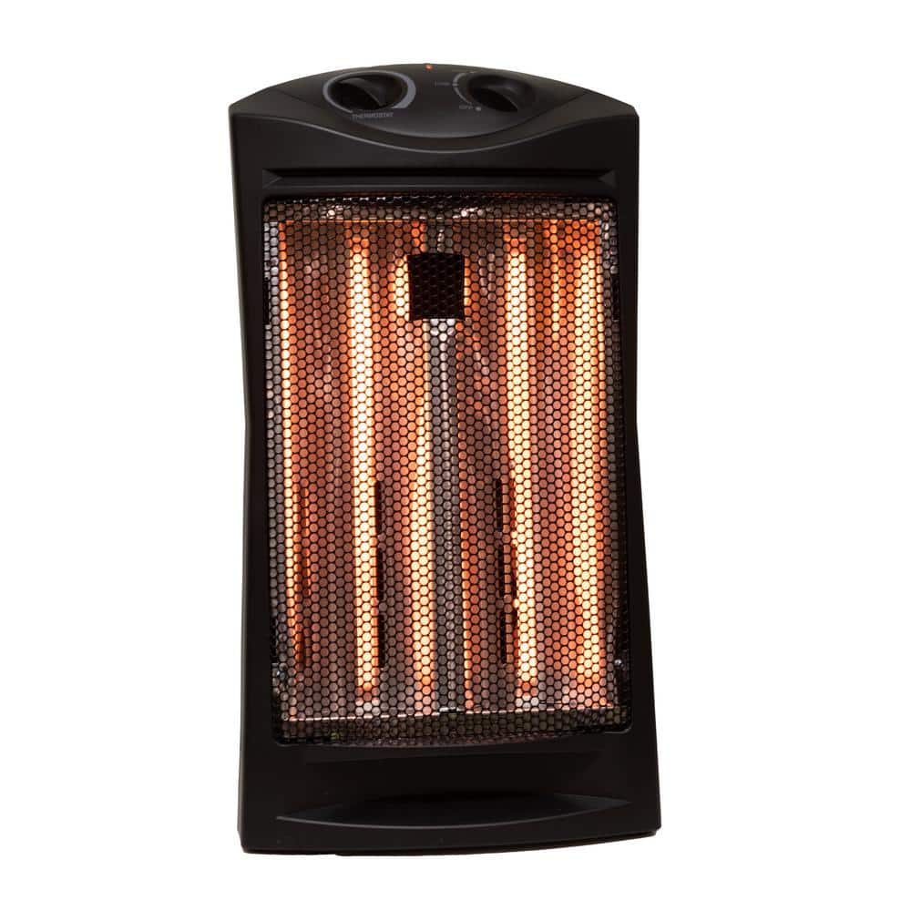 1500-Watt Radiant Quartz Tower Infrared Space Heater, Thermostat, Fan Assisted Radiant Heat, Tip Over, Overheat, Handle - Hercitys