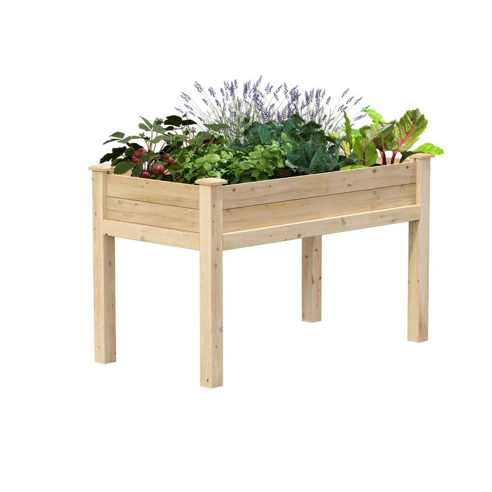 48 in. L x 24 in. W x 31 in. H Original Cedar Elevated Garden Bed - Hercitys