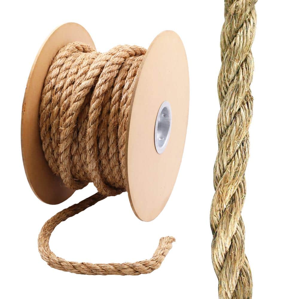1 in. x 75 ft. Natural Twist  Manila Rope - Hercitys
