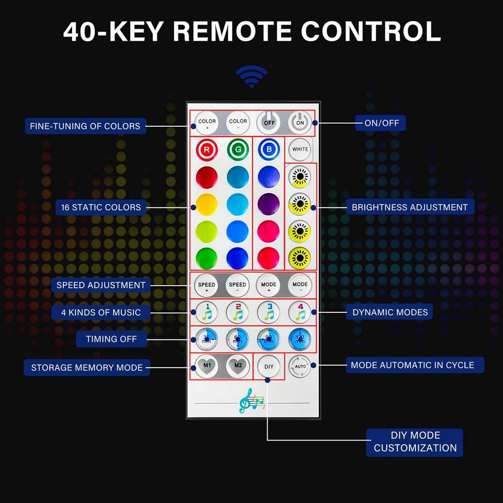 37.4 in. Wood LED Lighted 3-Tier Wine Glass Rack Bar Display Shelf with App and Remote Control, Gray - Hercitys