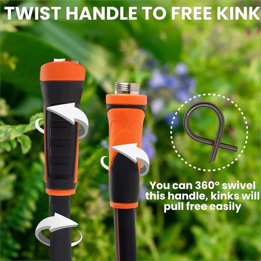 5/8 in. Dia x 25 ft. Hybrid Garden Hose with Swivel Handle - Hercitys