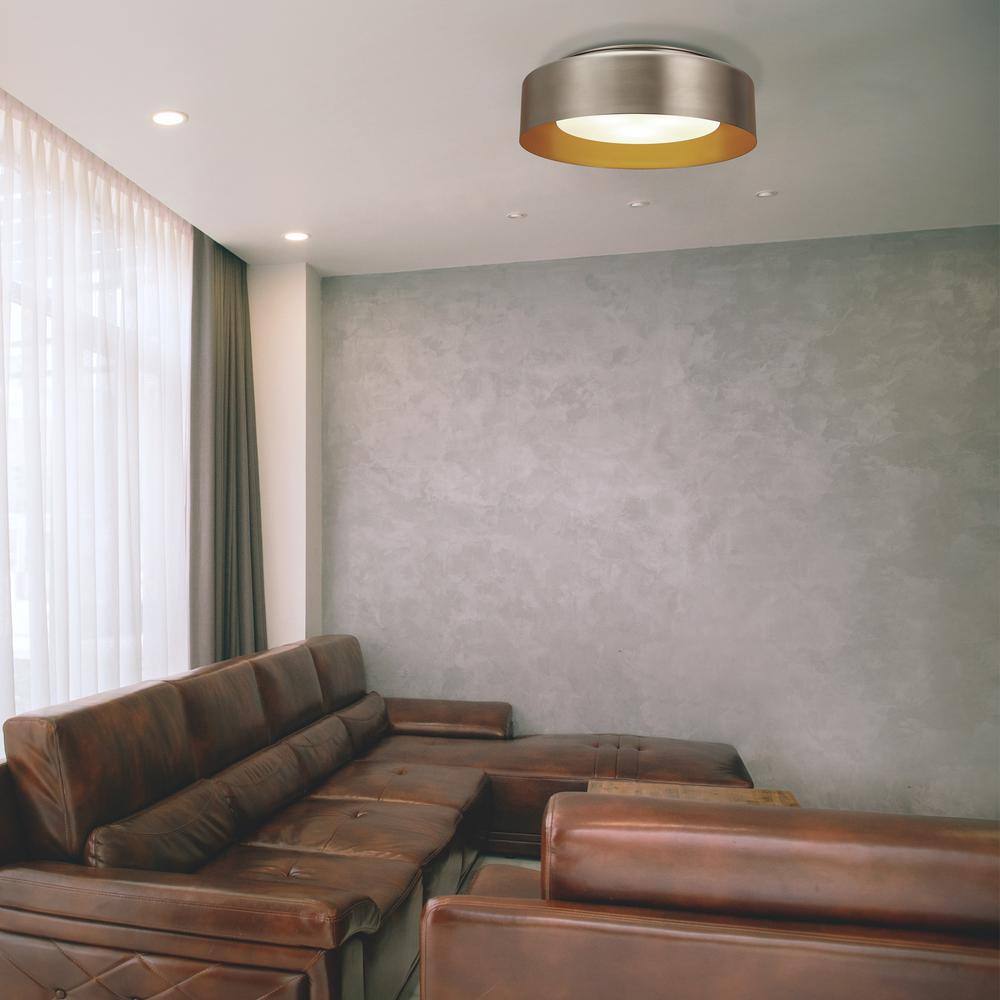 16 in. 3-Light Gold Flush Mount - Hercitys