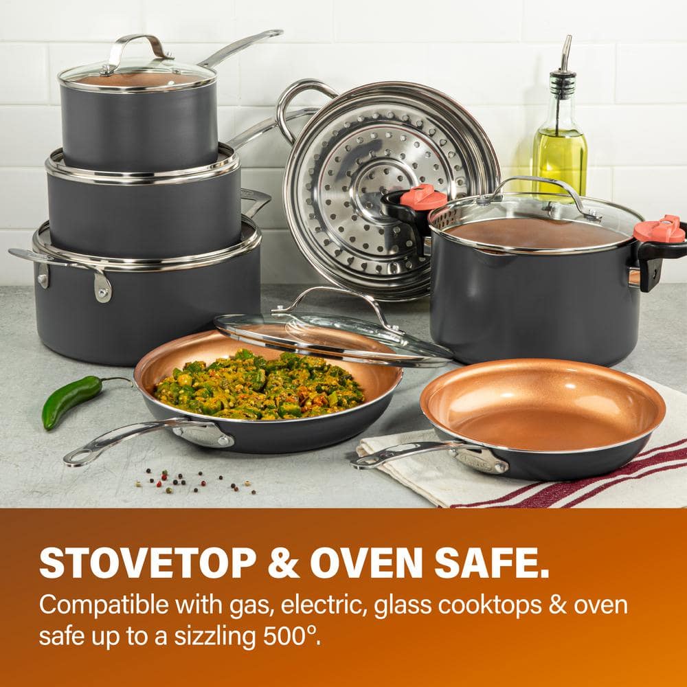 12-Piece Aluminum Ti-Ceramic Nonstick Cookware Set - Hercitys