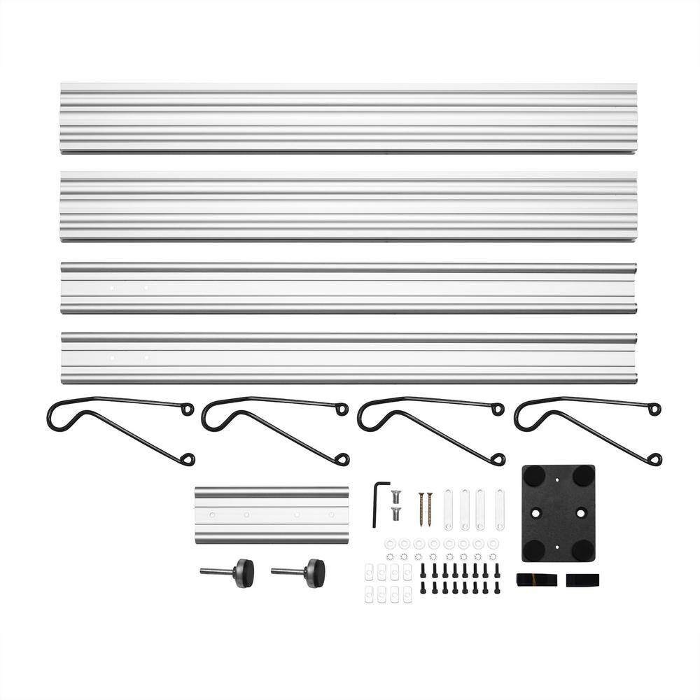 2-Bike Silver Upright Tension Mount Garage Bike Rack - Hercitys