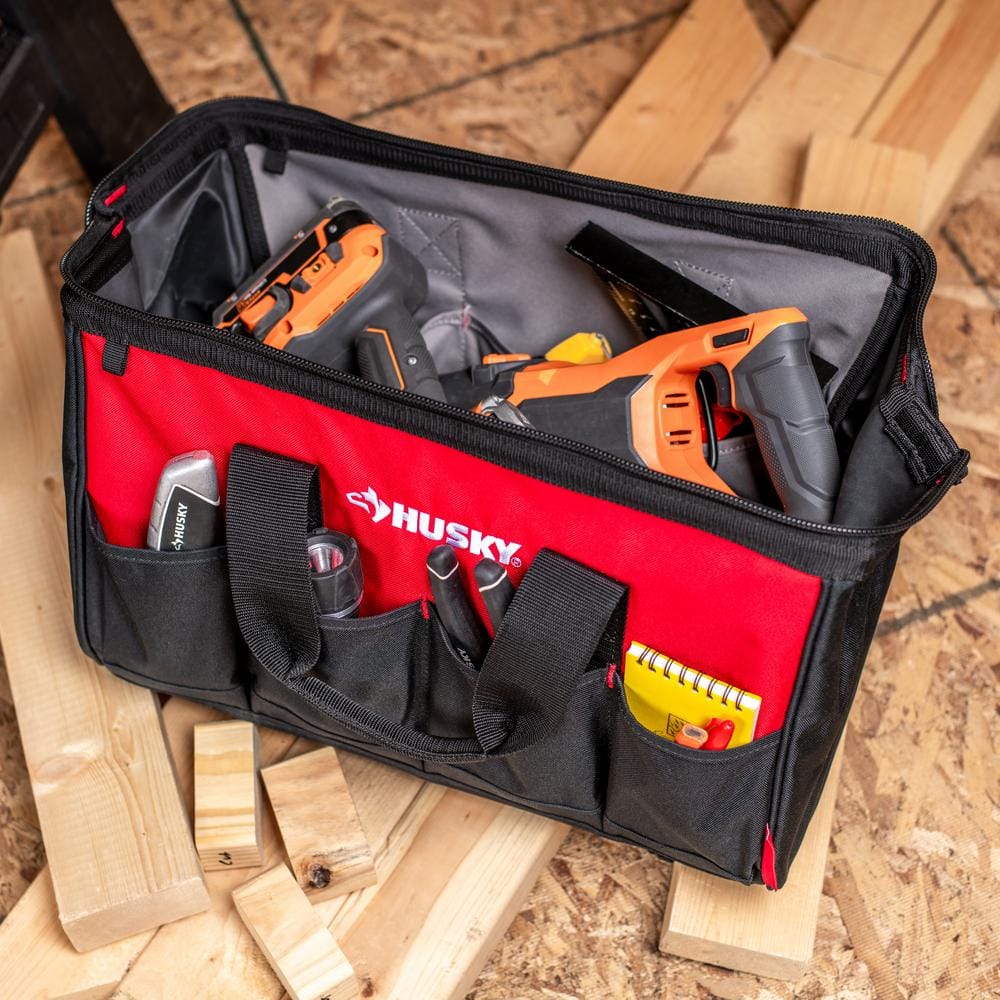 18 in. 14 Pocket Zippered Tool Bag - Hercitys