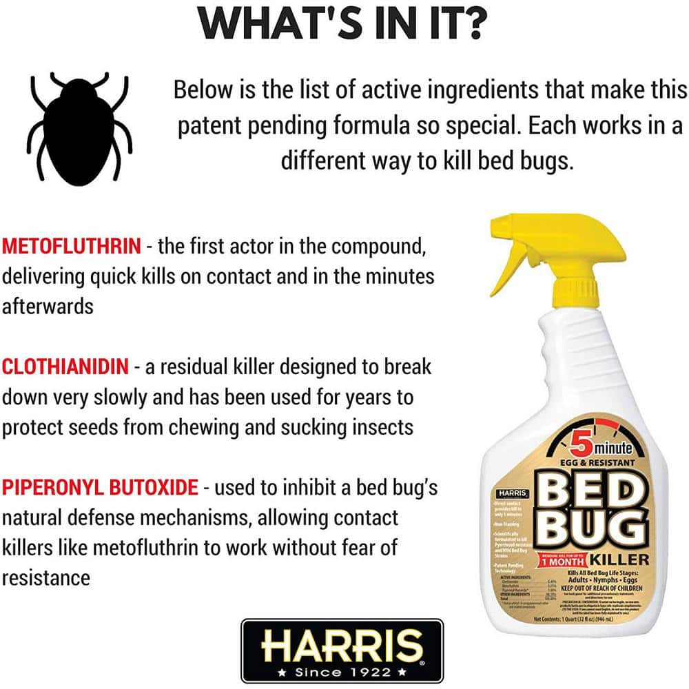 32 oz. 5-Minute Bed Bug Killer (2-Pack) - Hercitys