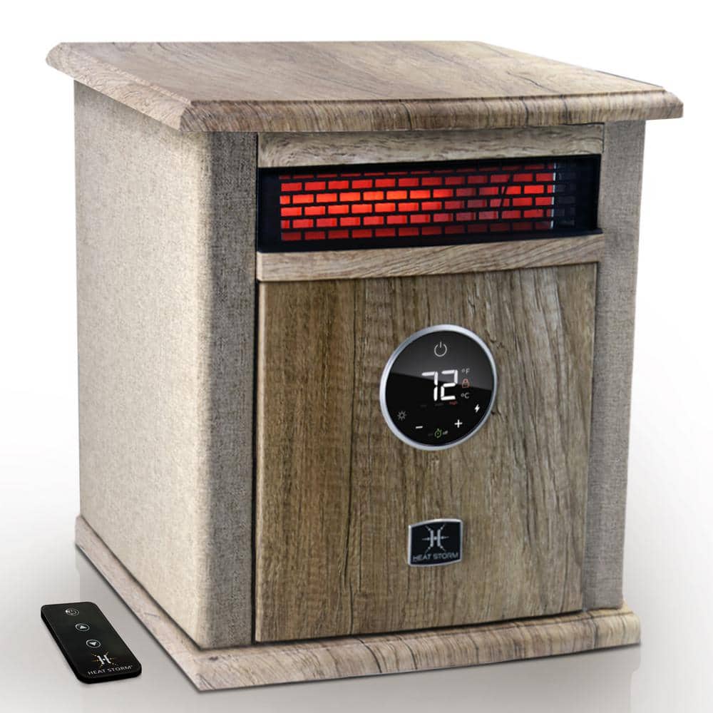 1500-Watt Logan Deluxe Portable Electric Infrared Space Heater in Tan - Hercitys