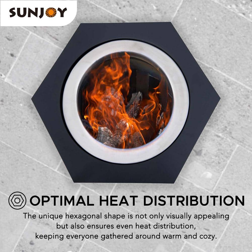 26 in. Lawrence V.1B Hexagonal Low Smoke Firepit - Hercitys