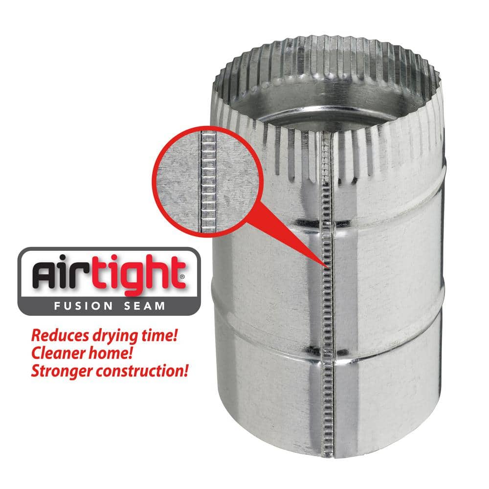 4 in. Airtight Aluminum Round-to-Crimped Oval Adapter Duct Connector - Hercitys