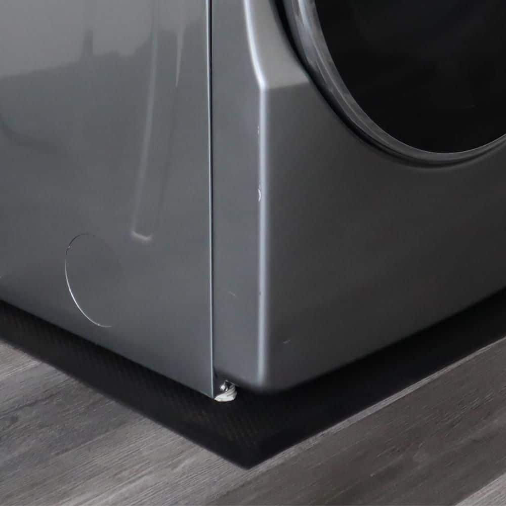 29 in. x 32 in. Black Rubber Washer and Dryer Mat - Hercitys