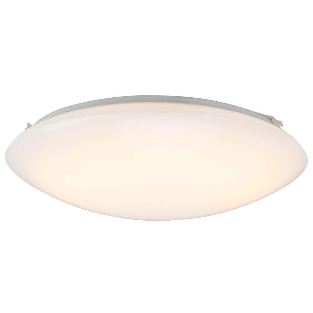 1-Light Brushed Nickel Integrated LED Flush Mount Ceiling Light - Hercitys