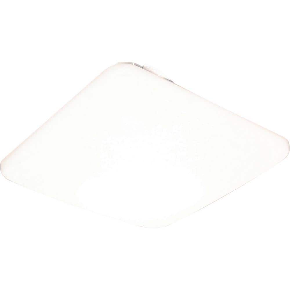 14 in. Square Low-Profile White Integrated LED Flush Mount - Hercitys