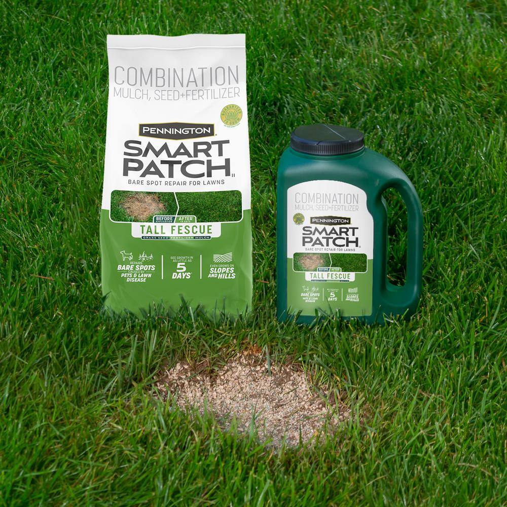 5 lbs. Smart Patch Tall Fescue West Grass Seed with Mulch Fertilizer - Hercitys