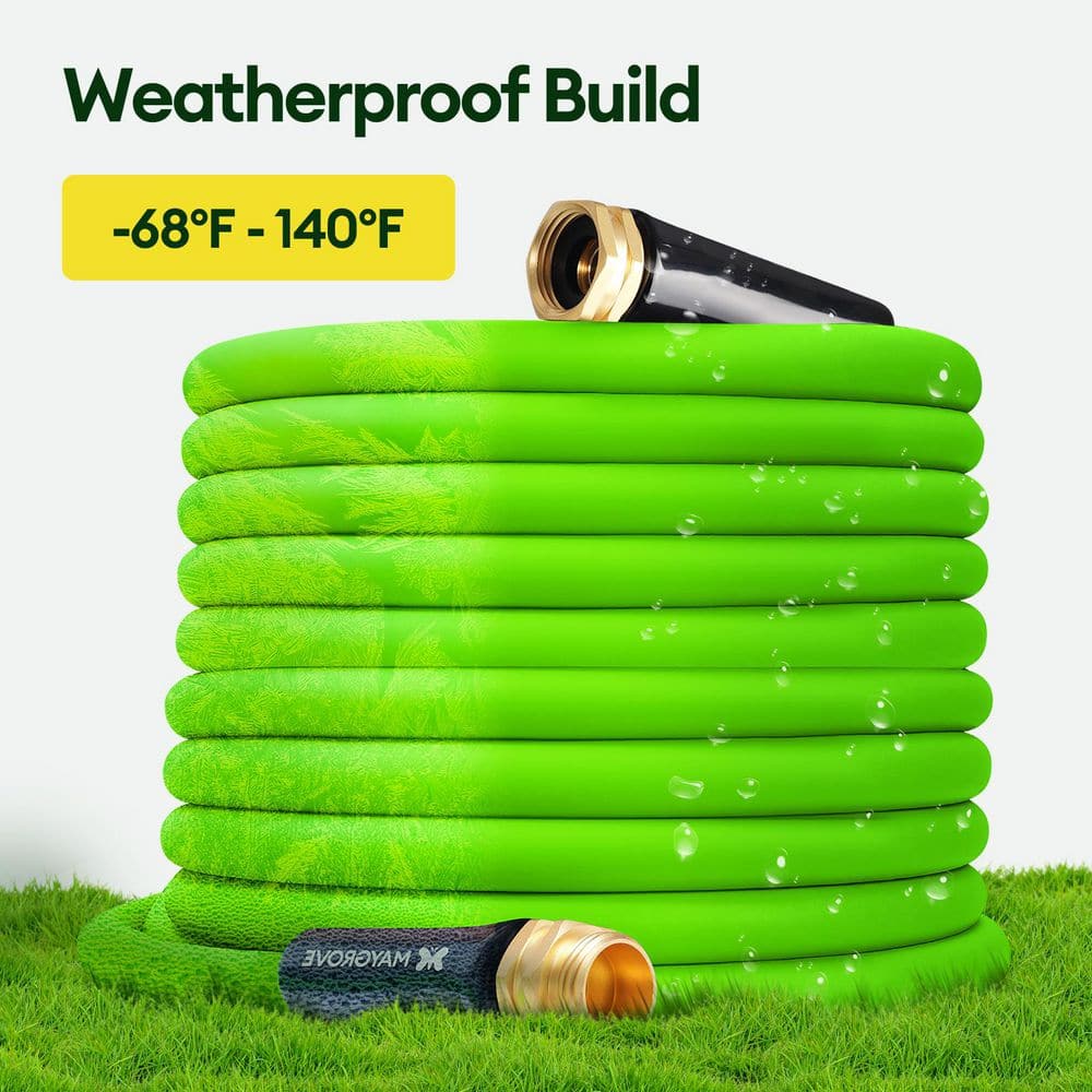 5/8 in. dia. x 75 ft. Heavy-Duty, Leakproof, Kink-Resistant Water Hose with Swivel Brass Fittings - Hercitys