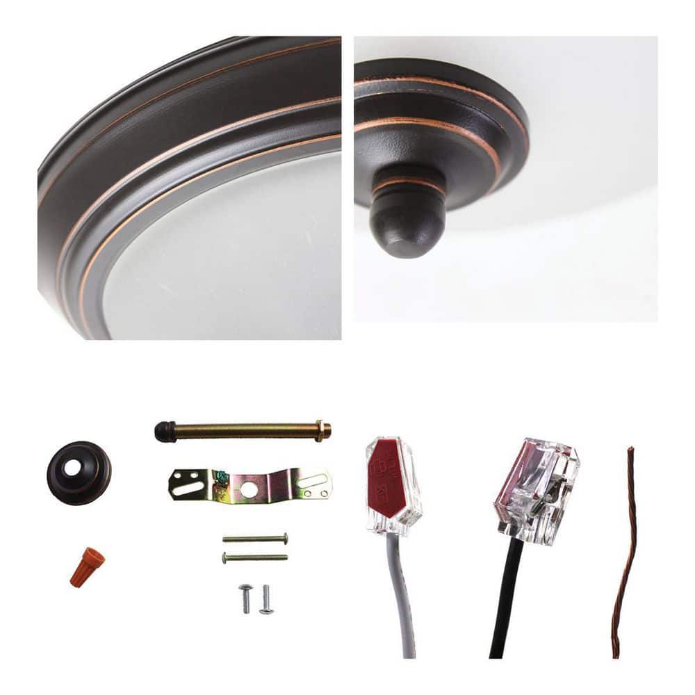 13 in. 2-Light Oil-Rubbed Bronze Flush Mount - Hercitys