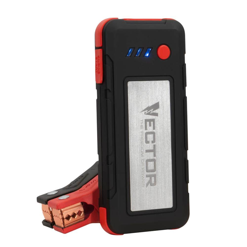 1600 Peak Amp Automotive Lithium Jump Starter, Portable Power – 15W USB-A & USB-C - Hercitys