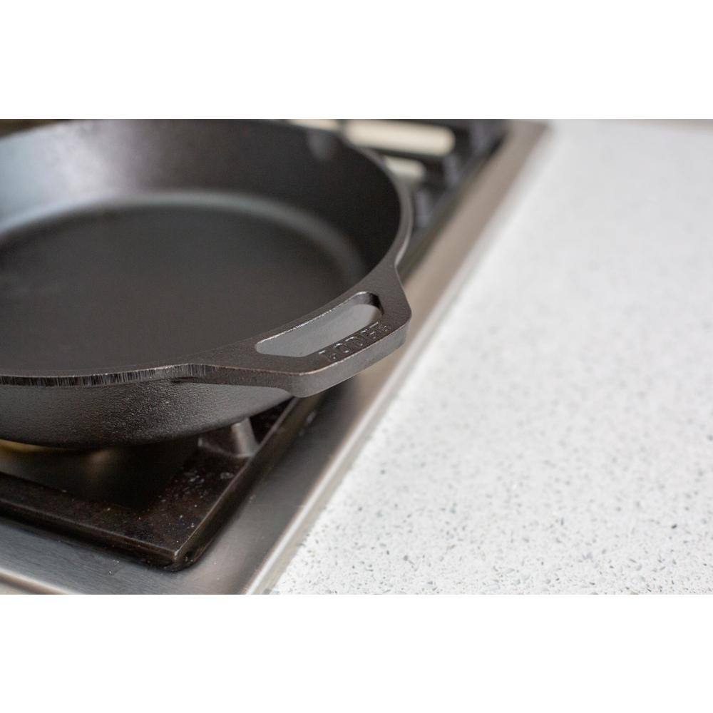 10.25 in. Cast Iron Skillet in Black with Dual Handles - Hercitys