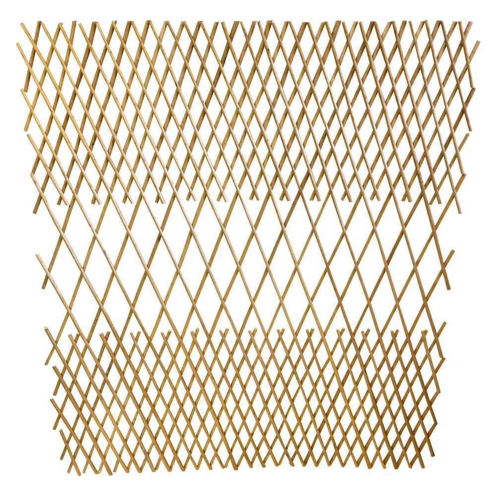 48 in. H Peeled Willow Middle Open Pattern Fence - Hercitys