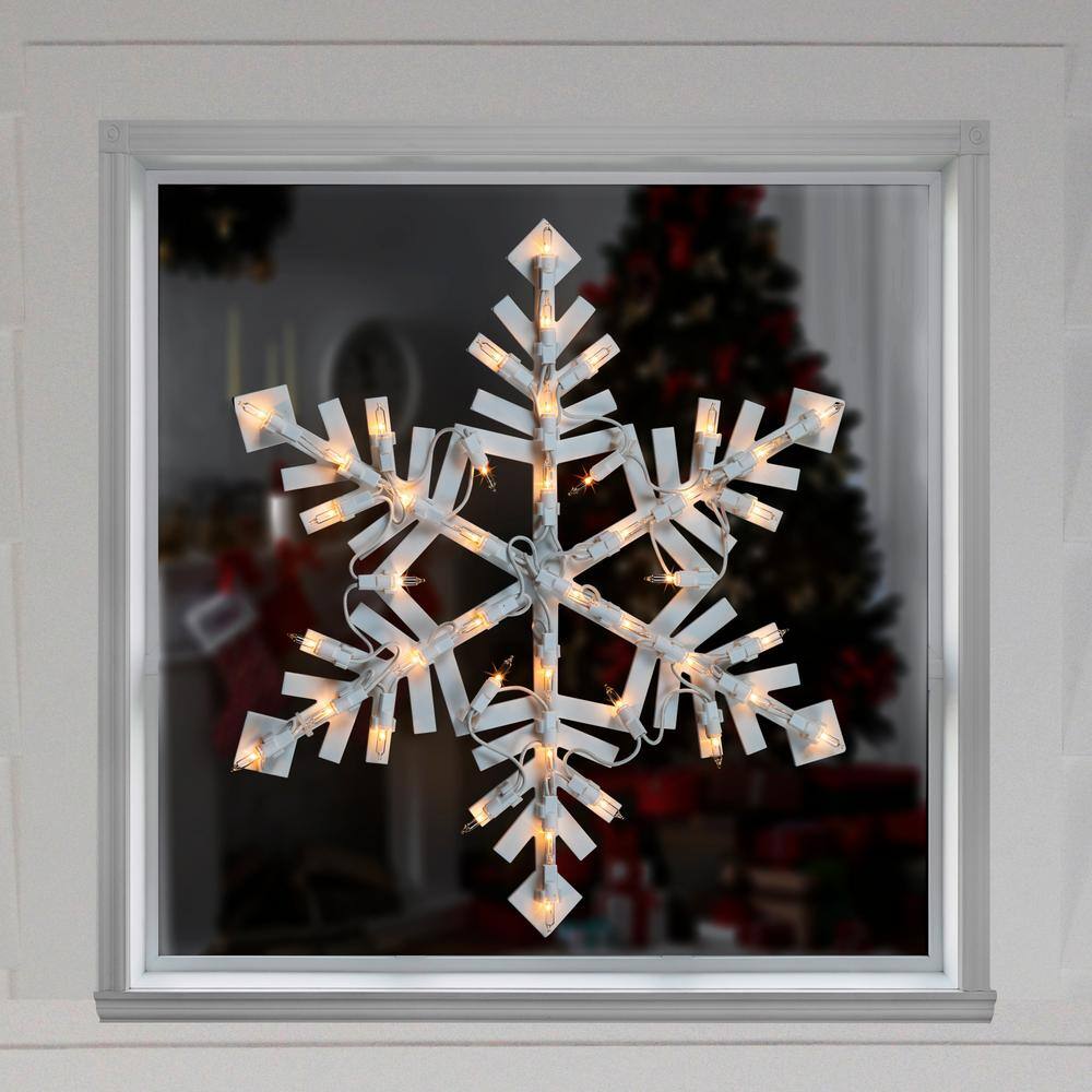 15.5 in. Lighted Snowflake Christmas Window Silhouette - Hercitys