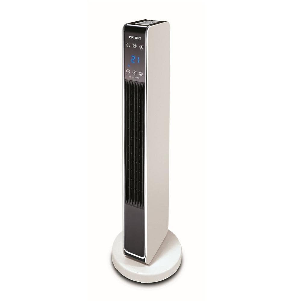 29 in. Oscillating Electric Furnace Tower Heater with Digital Temperature Readout and Remote - Hercitys