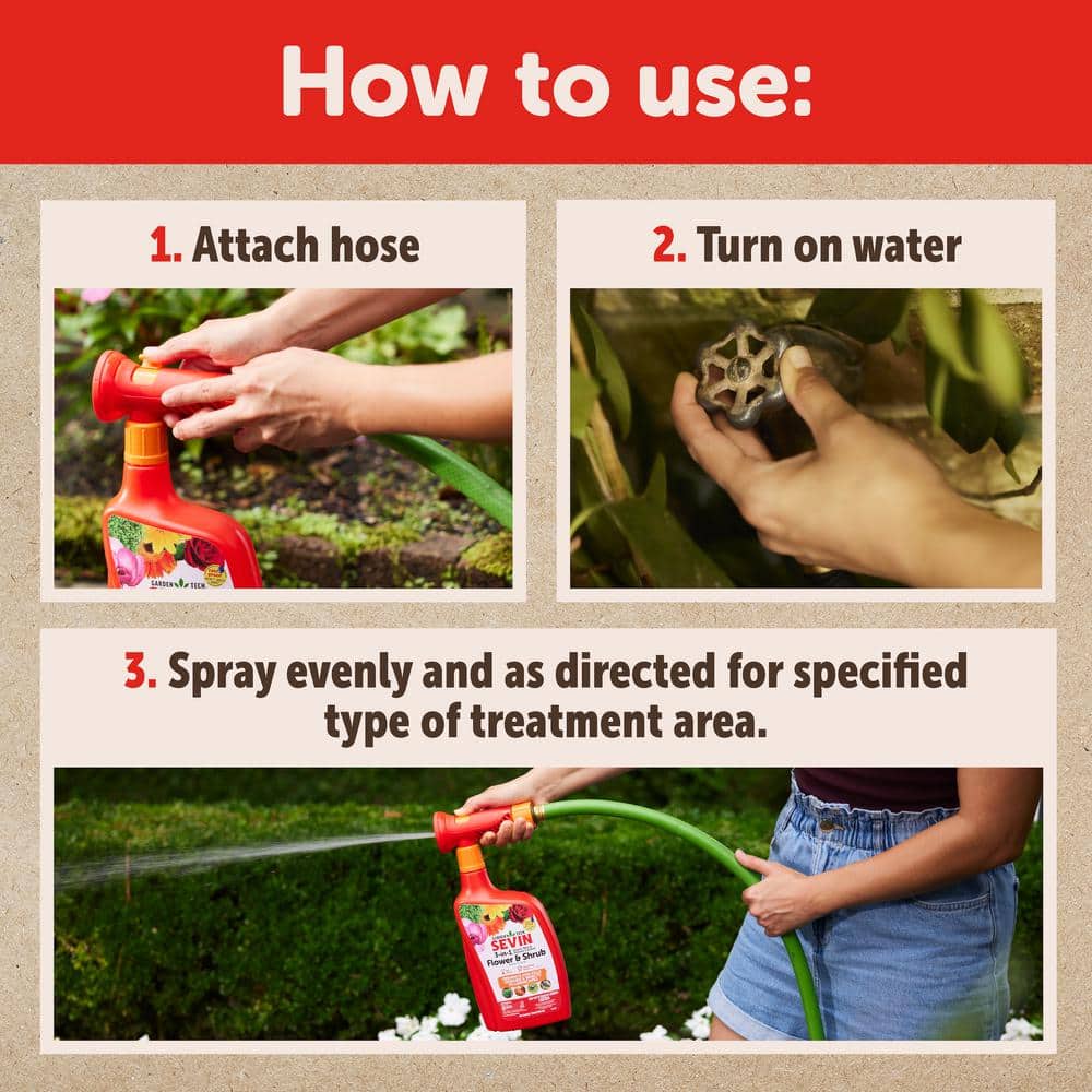 32 oz. Ready to Spray 3-in-1 Flower and Shrub Mite and Disease Control Insect Killer - Hercitys