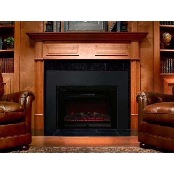 28.5 in. W 5,200 BTU Embedded Electric Fireplace Insert Heater with Remote Control in Black - Hercitys