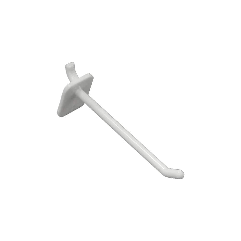 4 in. White Plastic Hook (50-Pack) - Hercitys