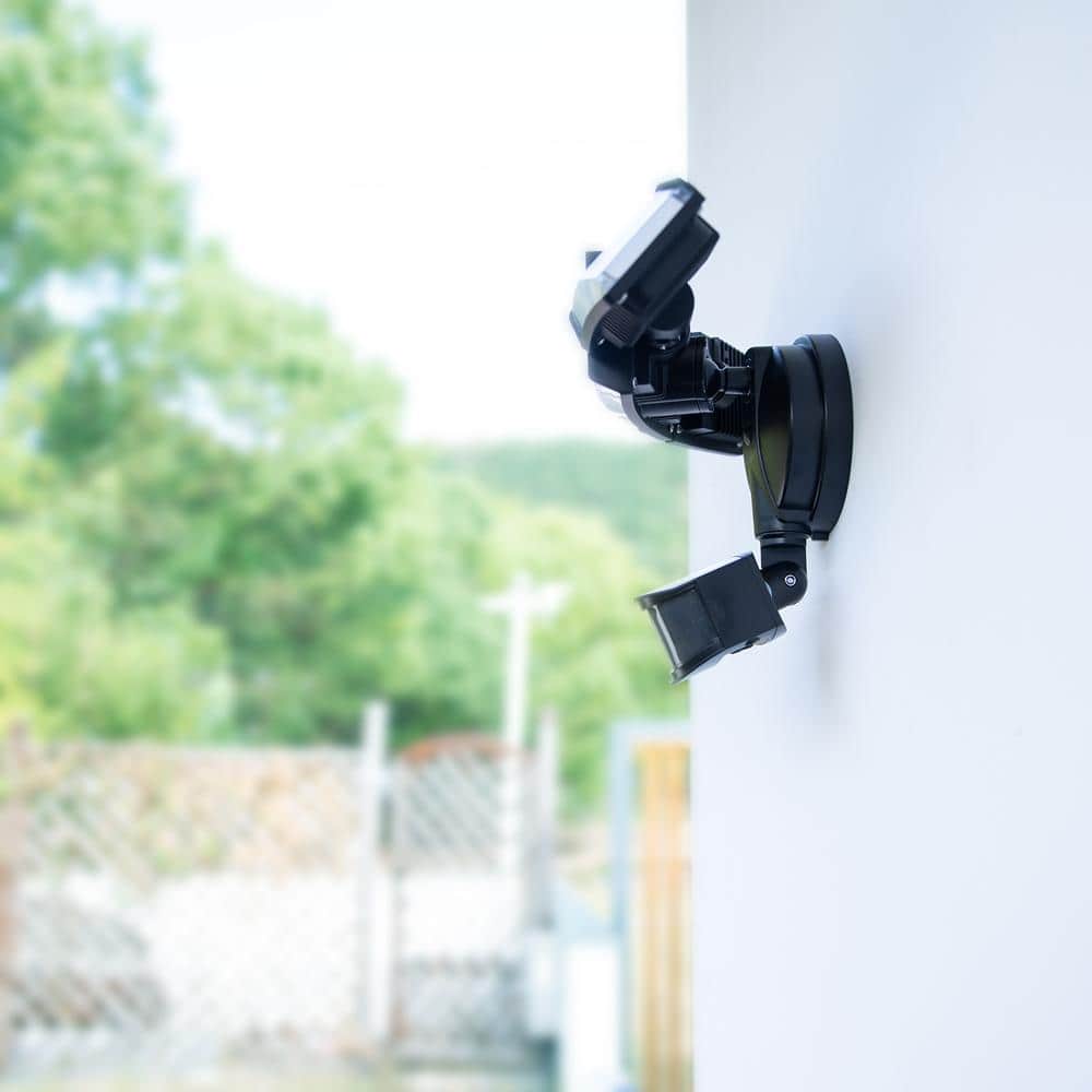 3-Head 342 Watt Equivalent Integrated LED Black Weather Resistant Motion Sensing Area Light - Hercitys