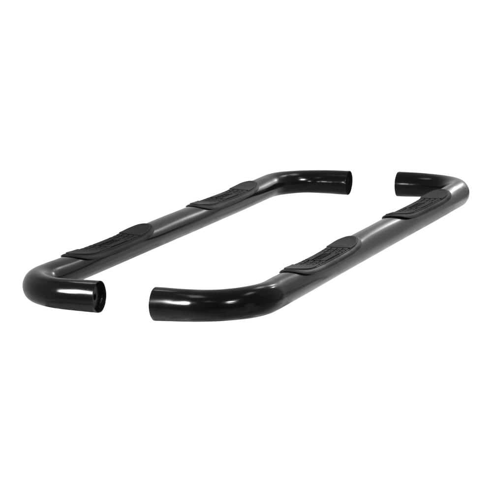 3-Inch Round Black Steel Nerf Bars, No-Drill, Select Chevrolet Silverado, GMC Sierra 1500, 2500, 3500 HD - Hercitys