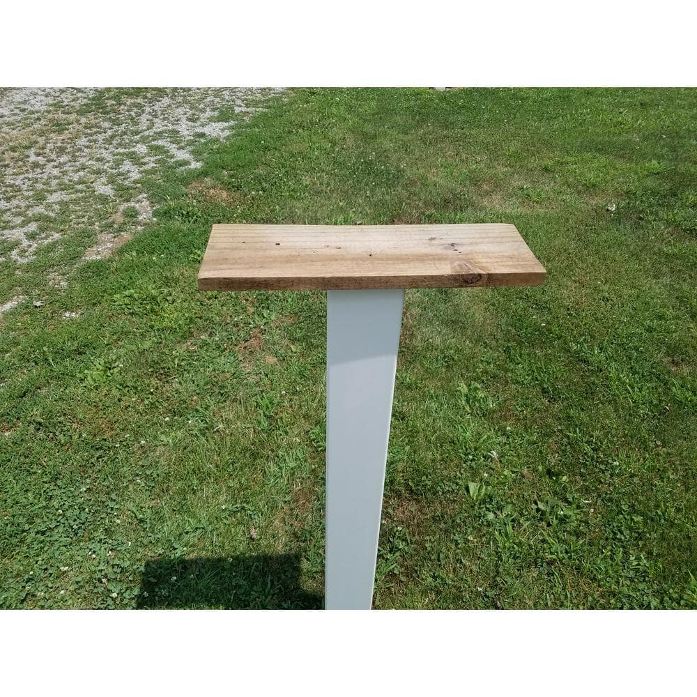 42 in. x 4 in. Vinyl Mailbox Post Sleeve, White - Hercitys