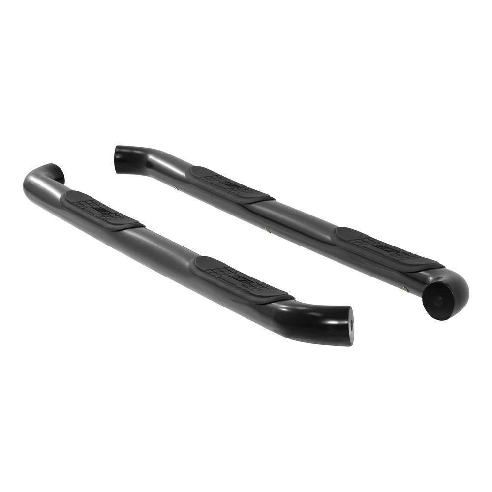 3-Inch Round Black Steel Nerf Bars, No-Drill, Select Chevrolet Silverado, GMC Sierra 1500, 2500, 3500 HD - Hercitys