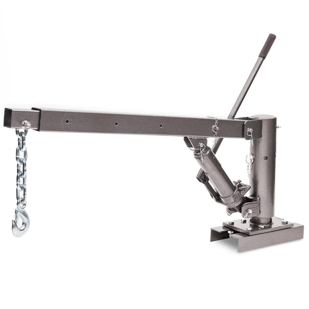 1100 lbs. Capacity 59.5 lbs. Hitch Class I Hitch Mounted Crane Hydraulic Lift Hoist - Hercitys