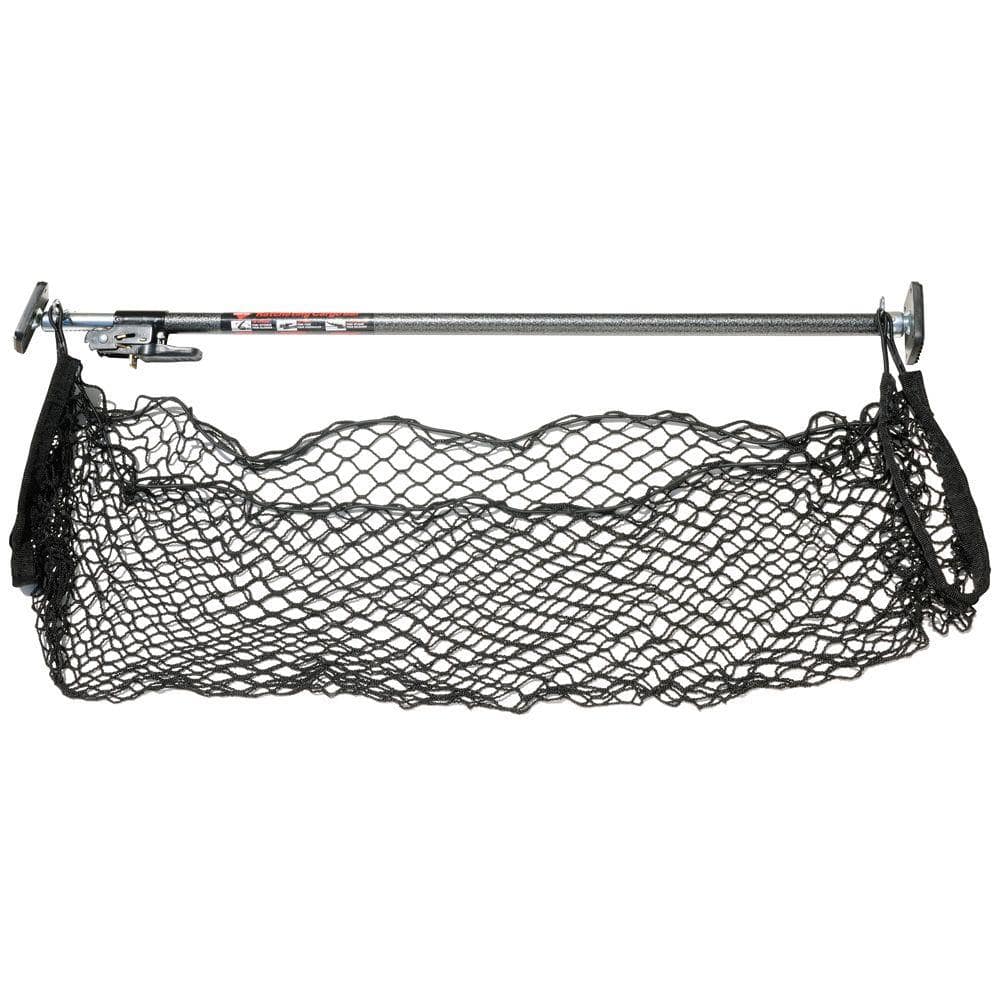 40 in. to 70 in. Adjustable Ratcheting Cargo Bar with Storage Net - Hercitys
